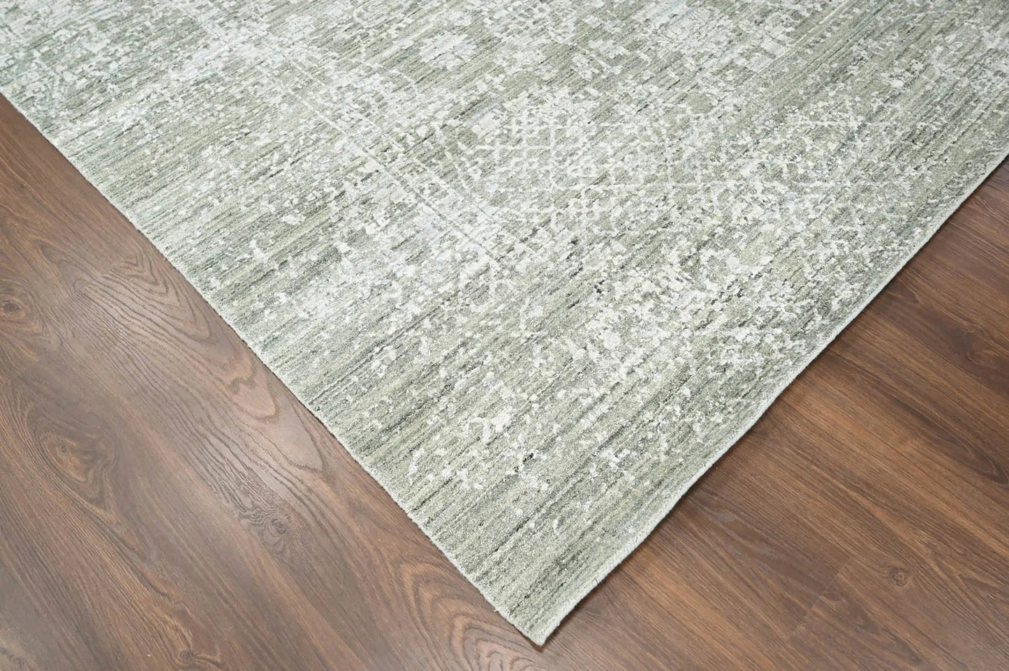 8x10 Gray, Beige Hand Knotted 100% Wool Modern & Contemporary Oriental Area Rug