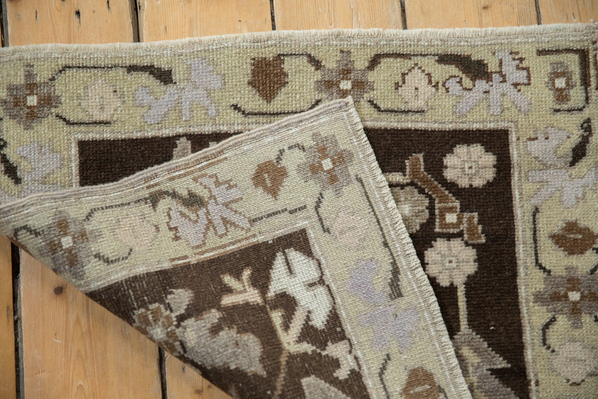 2x2 Vintage Distressed Oushak Square Rug Mat