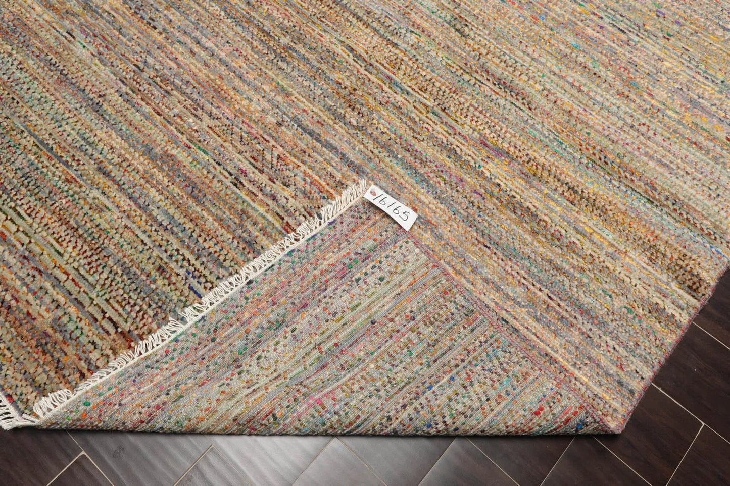 8' x 10' Hand Knotted 100% Wool Muted Modern Oriental Area Rug Tan