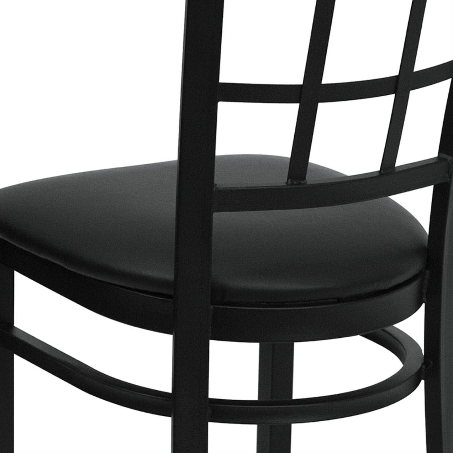 Hercules Series Window Back Restaurant Chair Black