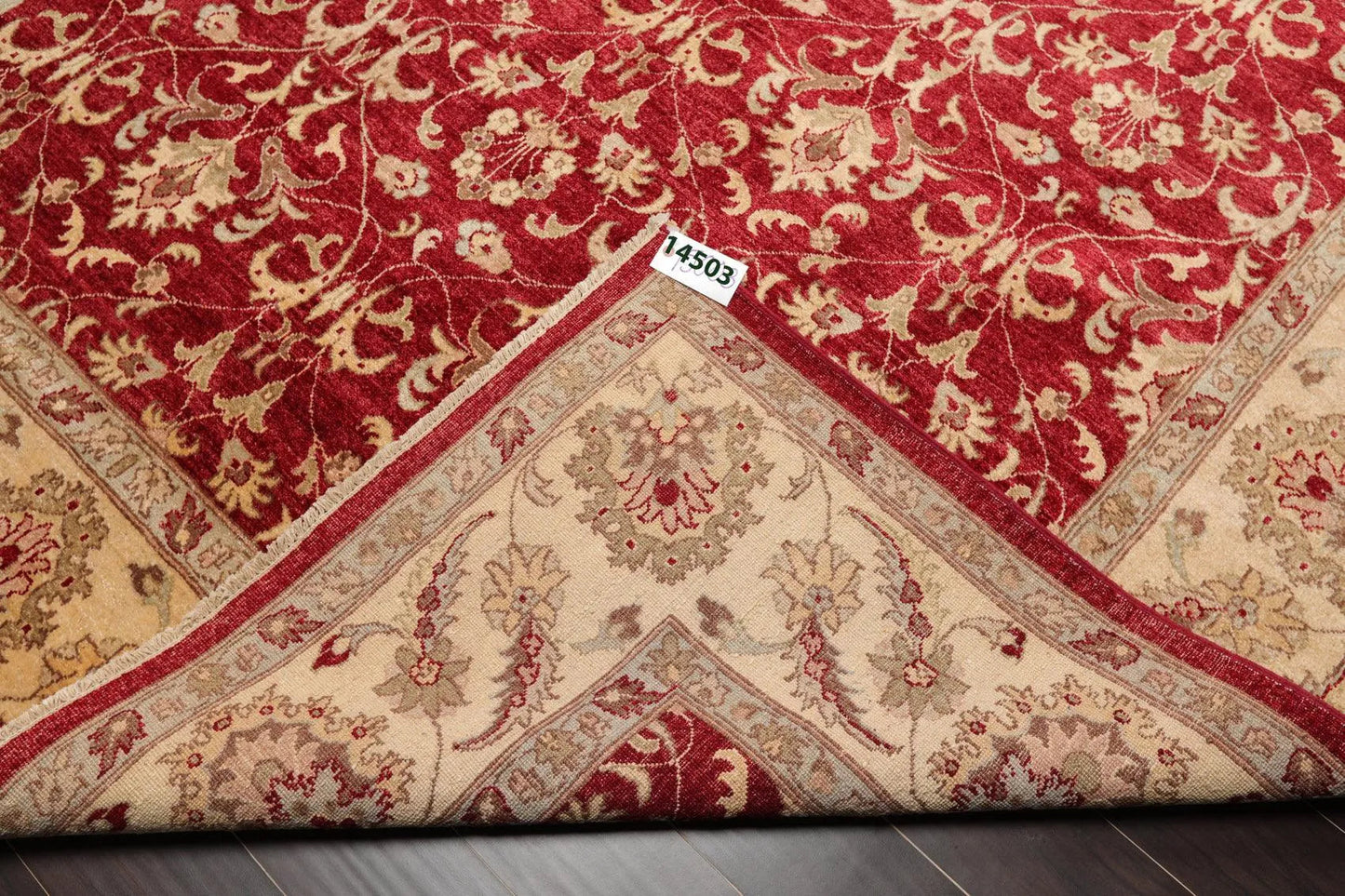 8' x 10'4'' Hand Knotted 100% Wool Peshawar Oriental Area Rug Pomegranate