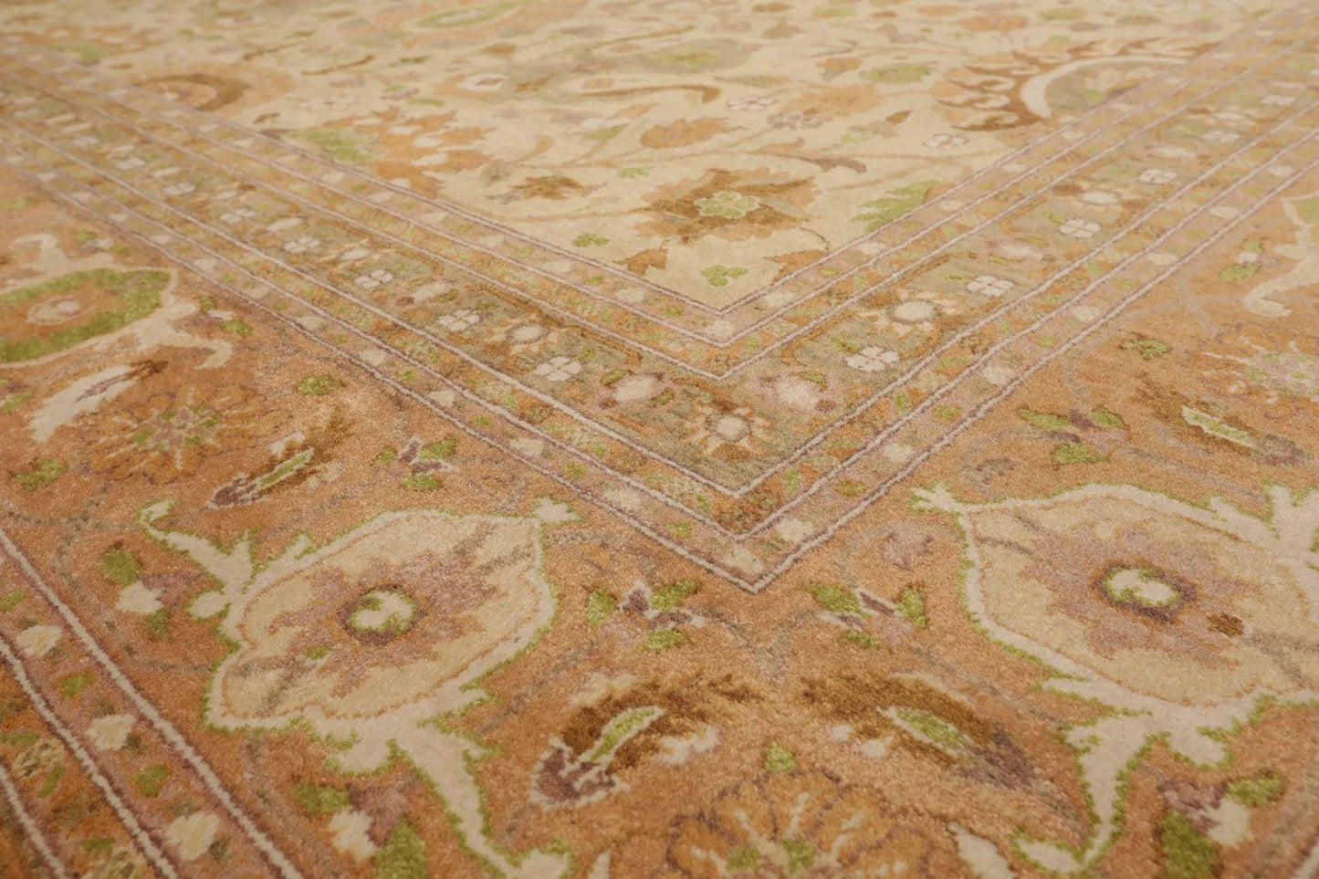 9X12 Beige Hand Knotted 100% Wool Pak Persian 300 KPSI Oriental Area Rug