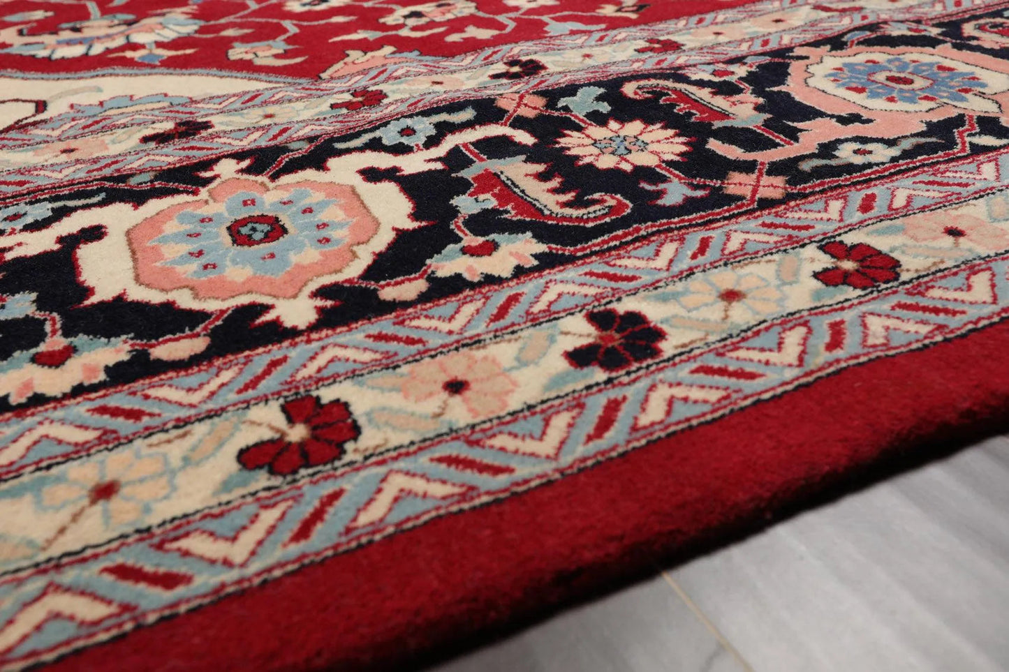 12' x 15'3'' Palace Hand Knotted 100% Wool Romanian Herizz 200 KPSI Area Rug Red