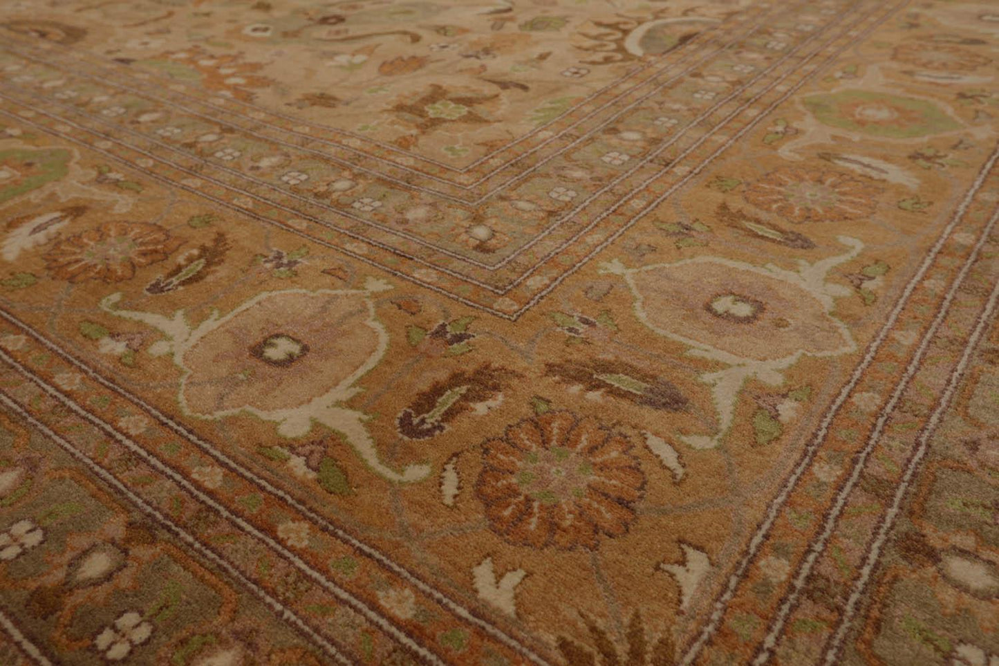 9'4" x 12'2" Hand Knotted Wool 16/18 Pak Persian 300 KPSI Oriental Area Rug Tan