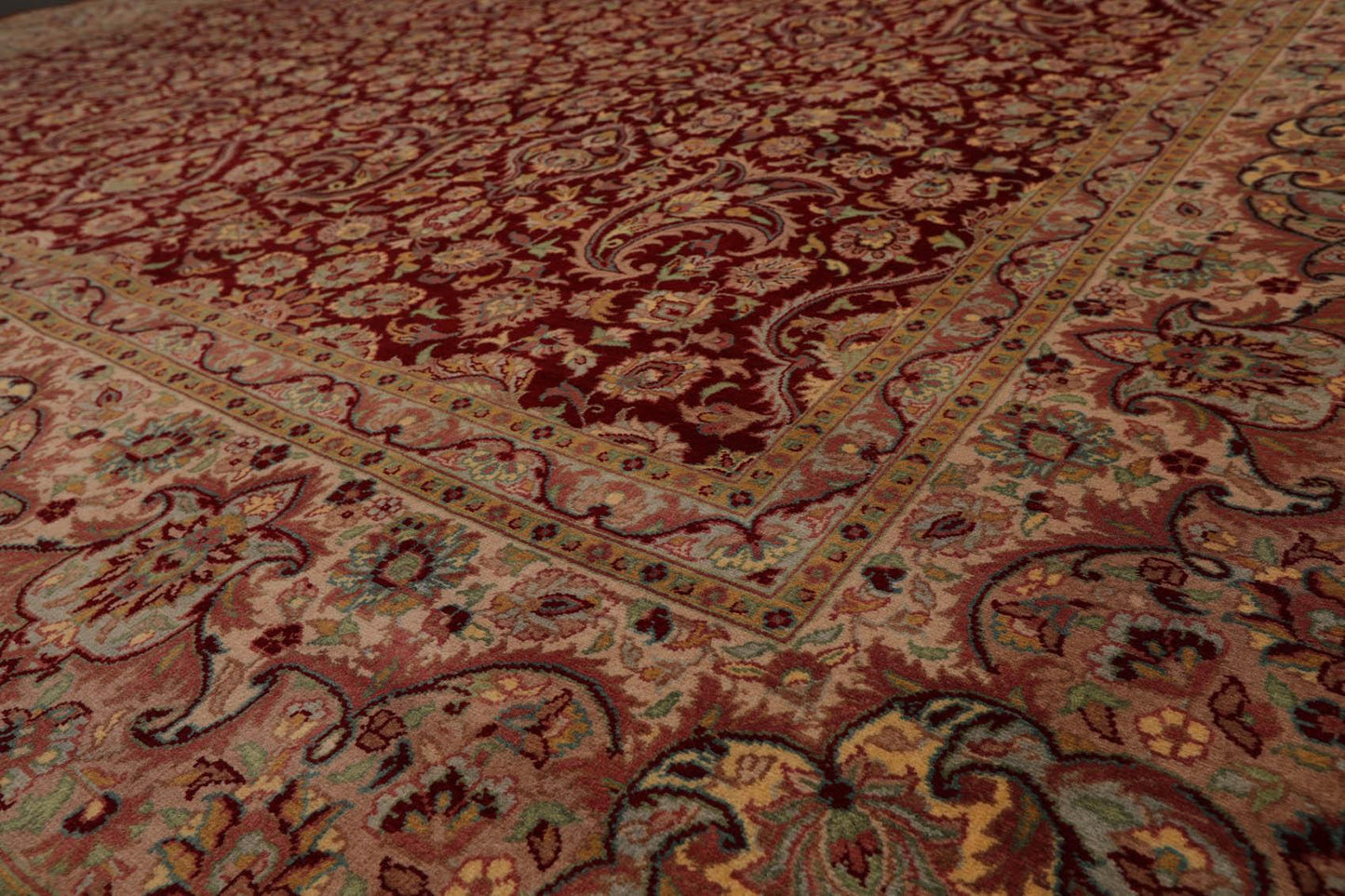 9'2" x 12'5" Hand Knotted Wool 16/18 Pak Persian 300 KPSI Area Rug Burgundy