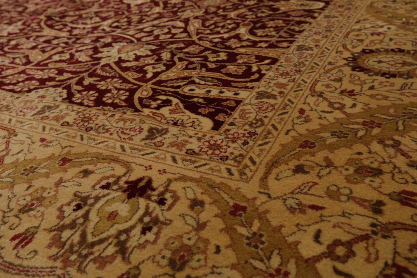 Hand Knotted 100% Wool 16/18 Pak Persian 300 KPSI Area Rug Burgundy 8'3" x 10'1"