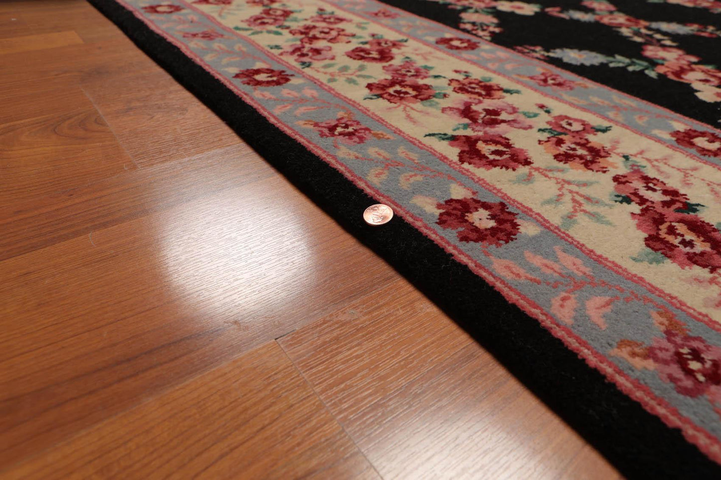 7' 10"x9' 8'' Aubusson Savonnerie Wool Oriental Area Persian Rug