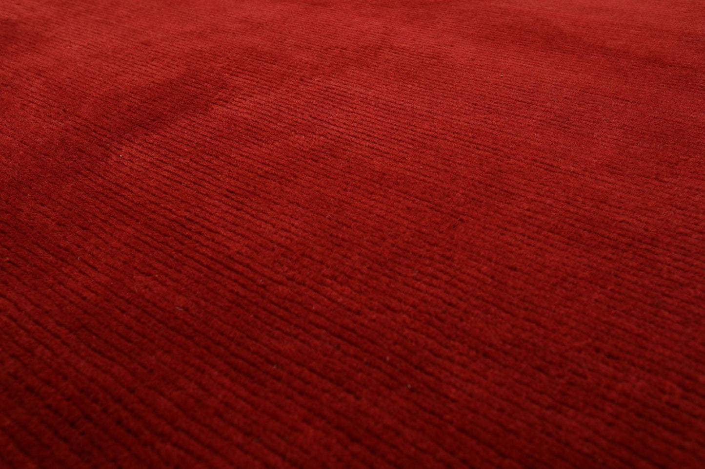 9'1" x 11'11" Hand Knotted Tibetan Wool Ribbed Designer Oriental Area Rug Red