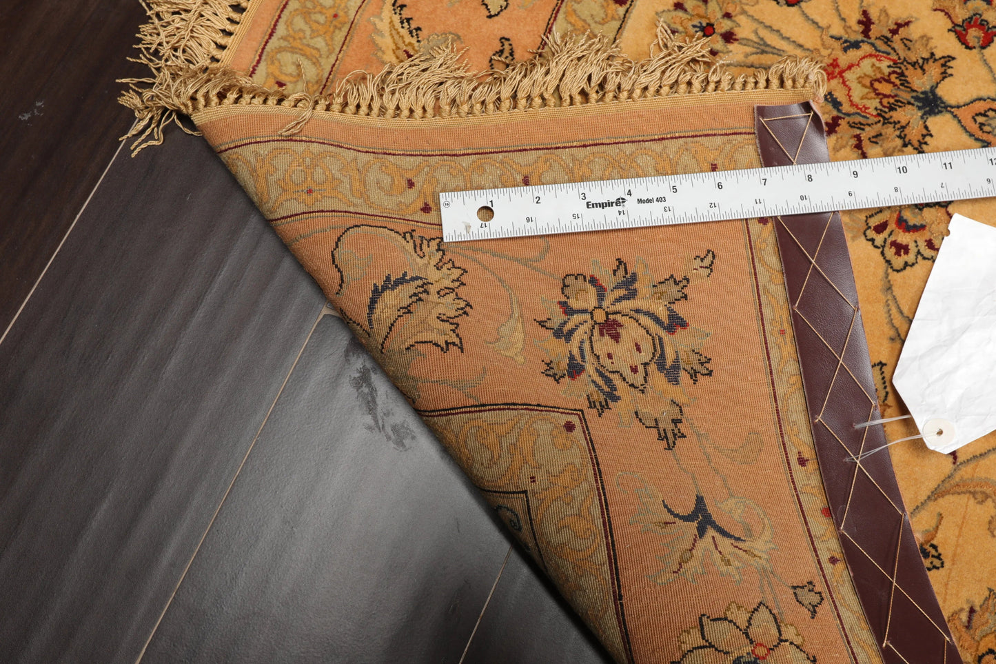 3' 1''x5' 2'' Hand Knotted 100% Wool Traditional Isfahan with 400 KPSI Oriental Area Rug Gold, Peach Color