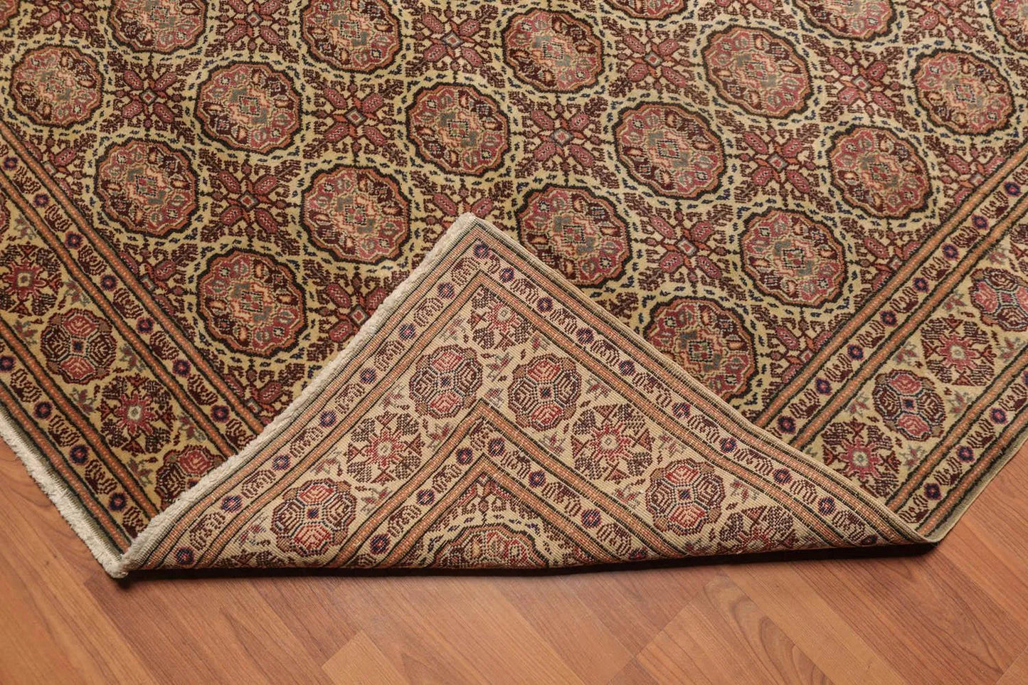 6x9 Beige, Rust Hand Knotted 100% Wool Kayseri Authentic Oushak Oriental Area Rug