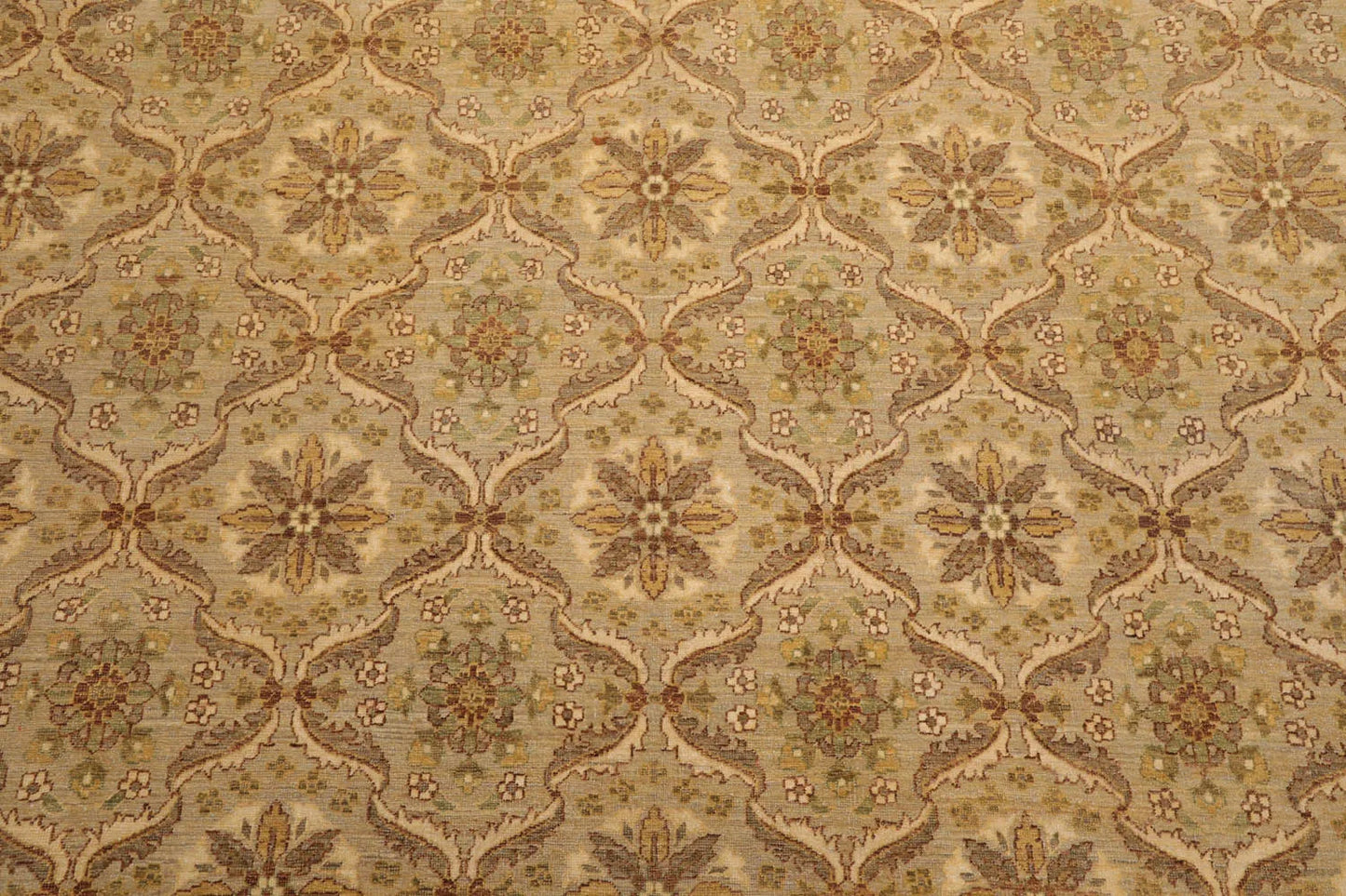 10x14 Tan Hand Knotted 100% Wool Peshawar Traditional Oriental Area Rug