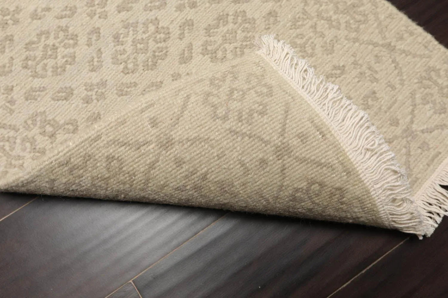 1'10''x2'7'' Hand Knotted 100% Wool Reversible Oriental Area Rug Beige