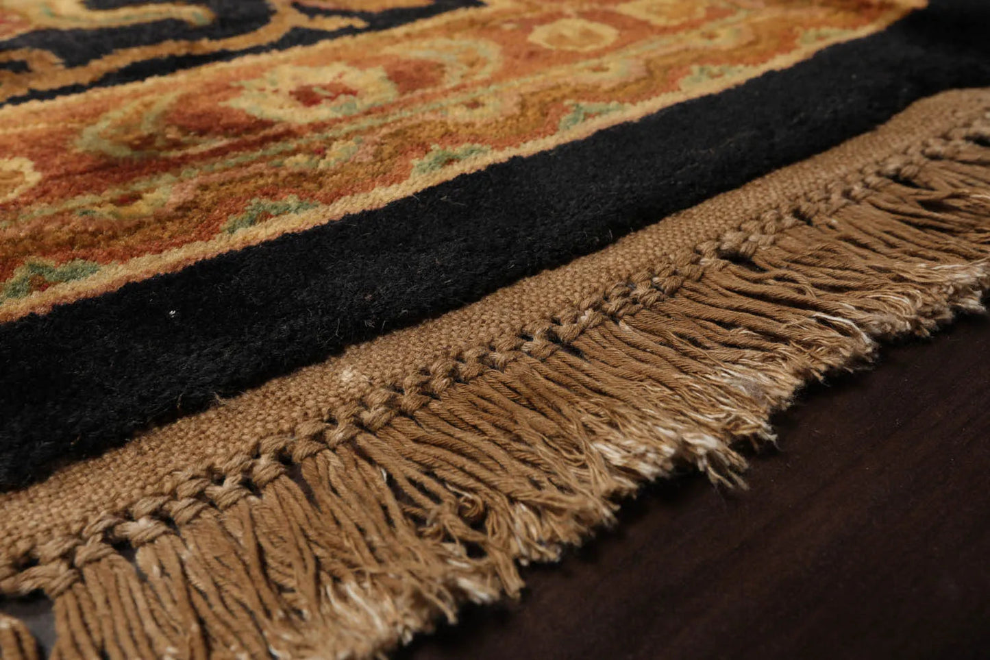 12'3"x19'6" Palace Charcoal Hand Knotted 100% Wool Agra Traditional Oriental Area Rug