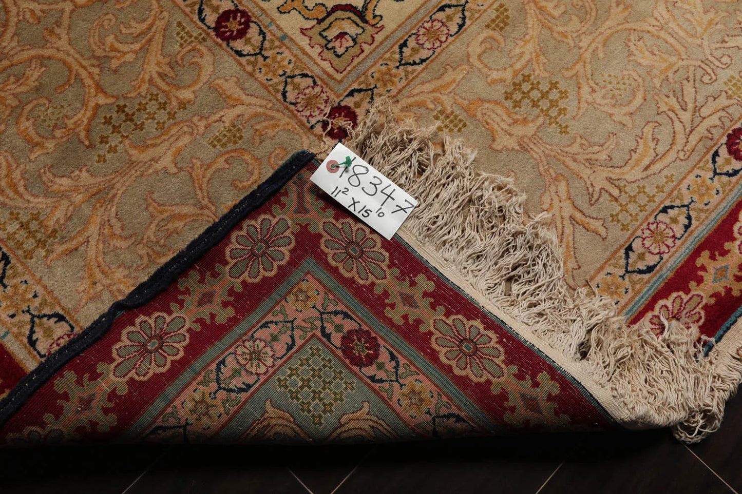 11'2"x15'10" Palace Burgundy Hand Knotted 100% Wool Tabriz Traditional 300 KPSI Oriental Area Rug