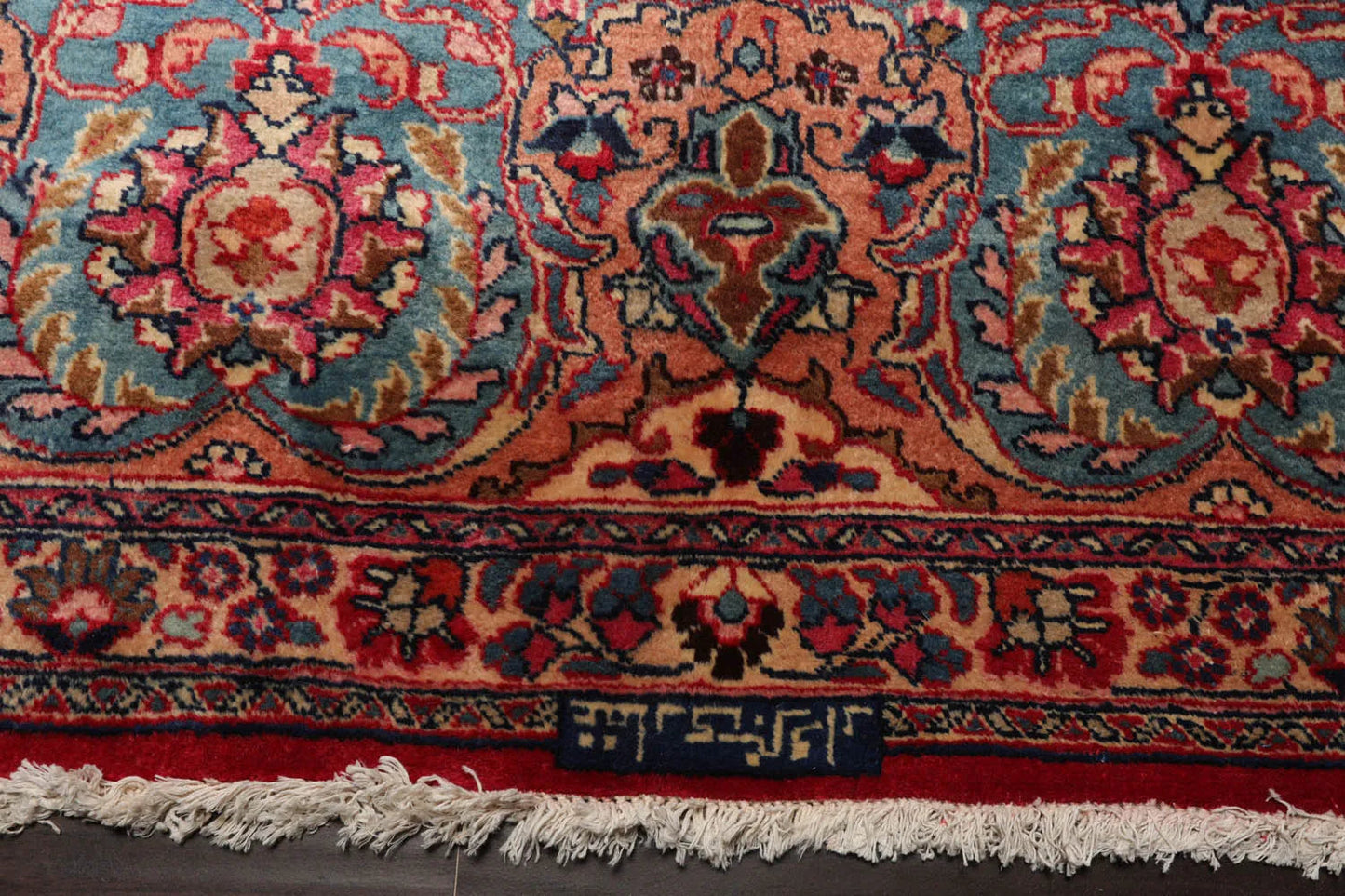 11'2"x15'9" Palace Red Hand Knotted 100% Wool Sarouk Traditional Oriental Area Rug