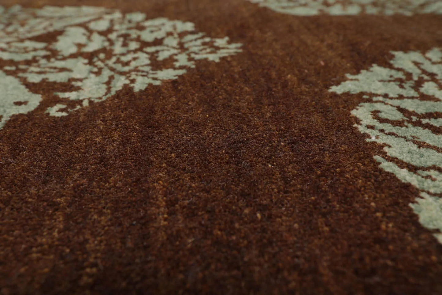 10x14 Brown, Aqua Hand Knotted Tibetan 100% Wool Michaelian & Kohlberg Transitional Oriental Area Rug