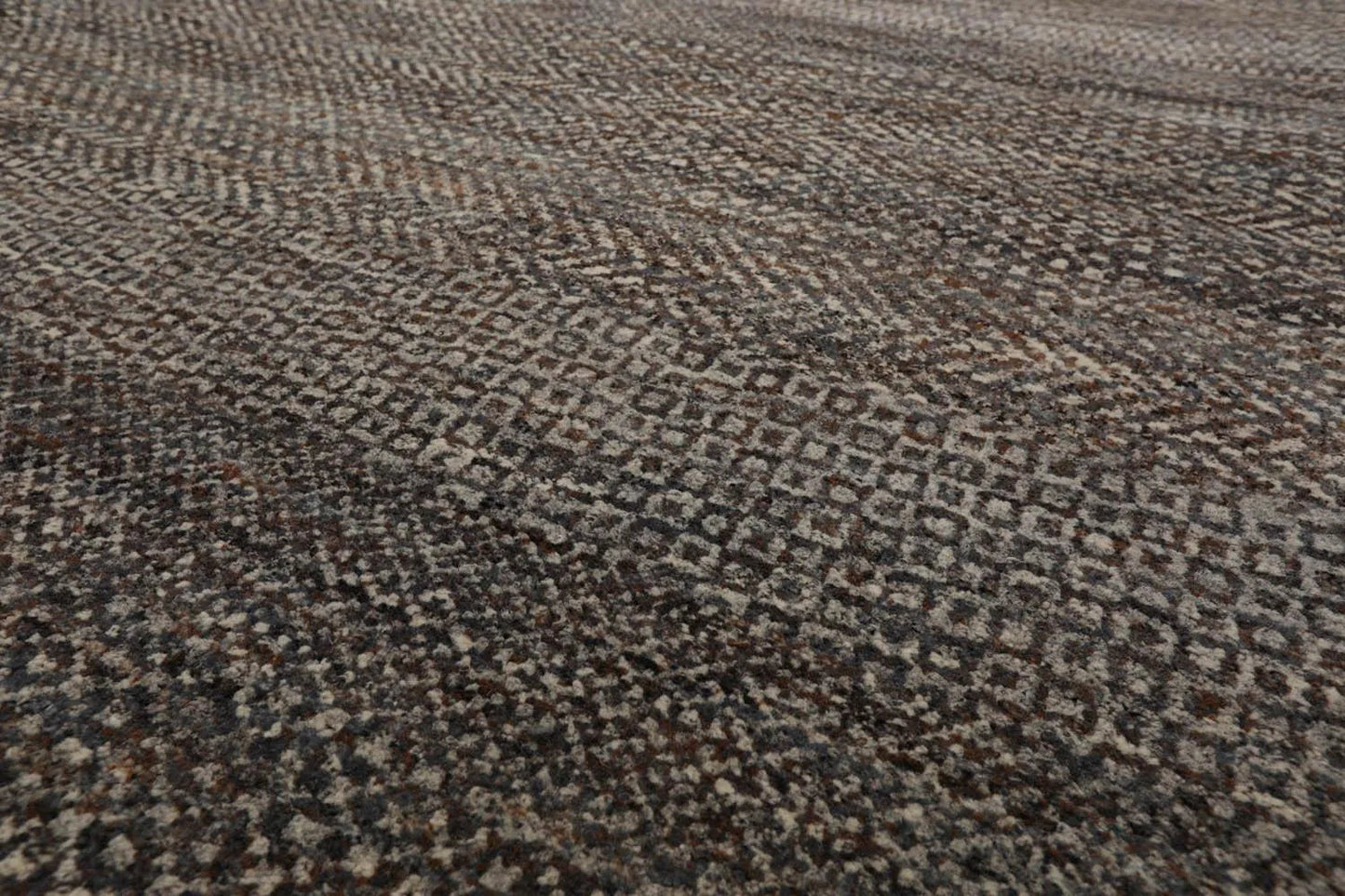 8' x 10' Hand Knotted 100% Wool Modern Oriental Area Rug Ivory, Gray, Brown
