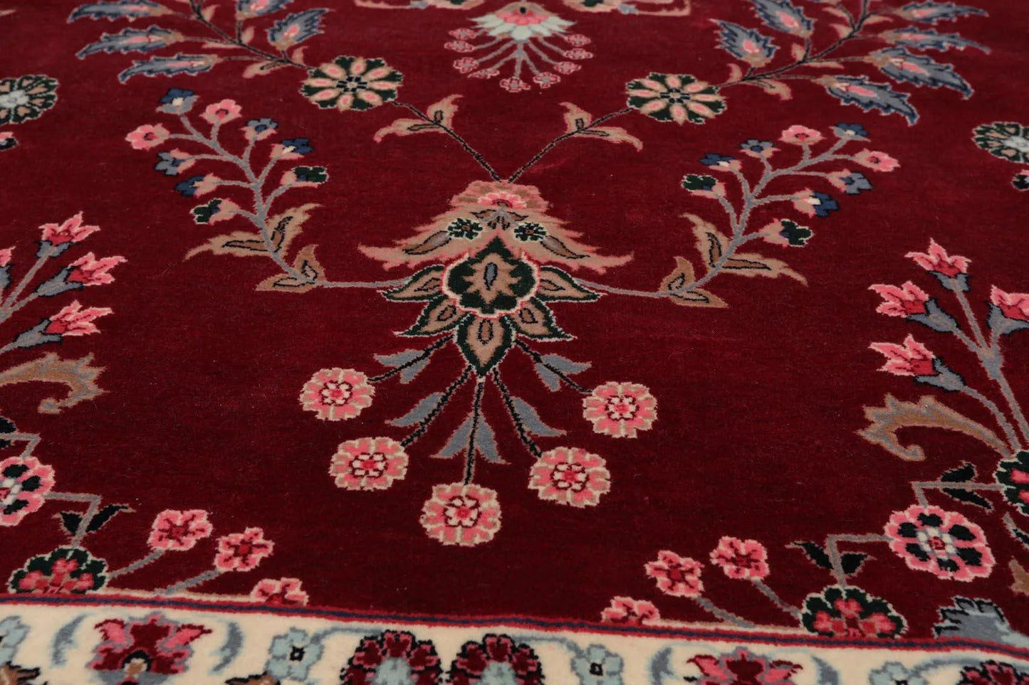 8'3'' x 10'4'' Hand Knotted Wool PakPersian 16/18 Saroukk 300 KPSI Area Rug Wine