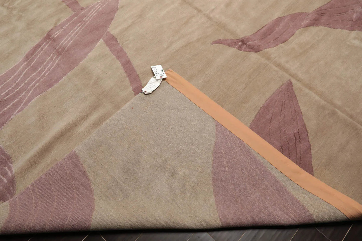 10x14 Gray, Beige Hand Knotted Tibetan Wool and Silk Tibetan Modern & Contemporary Oriental Area Rug