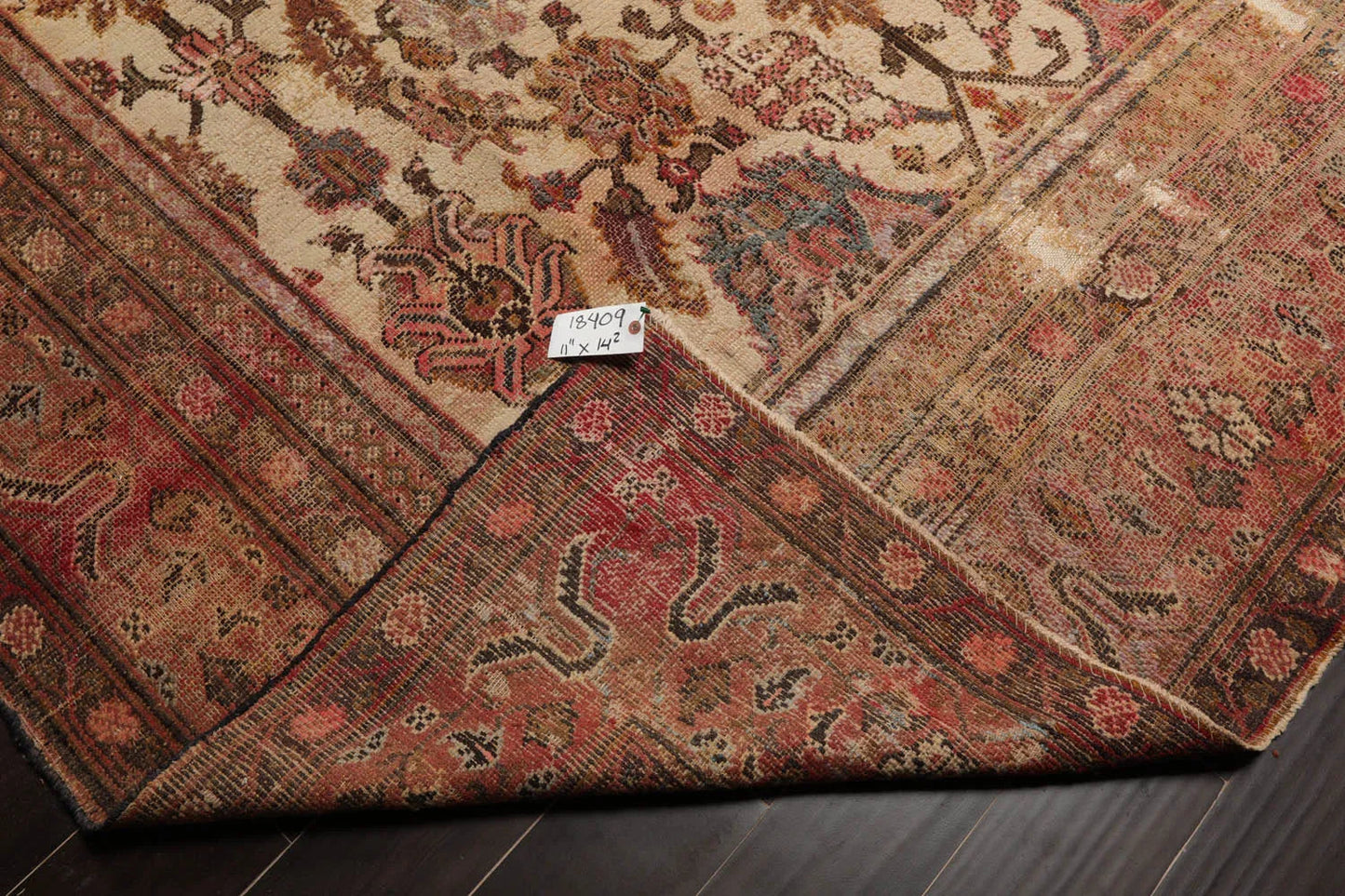 10x14 Beige, Rust Hand Knotted 100% Wool Mahal Traditional Oriental Area Rug