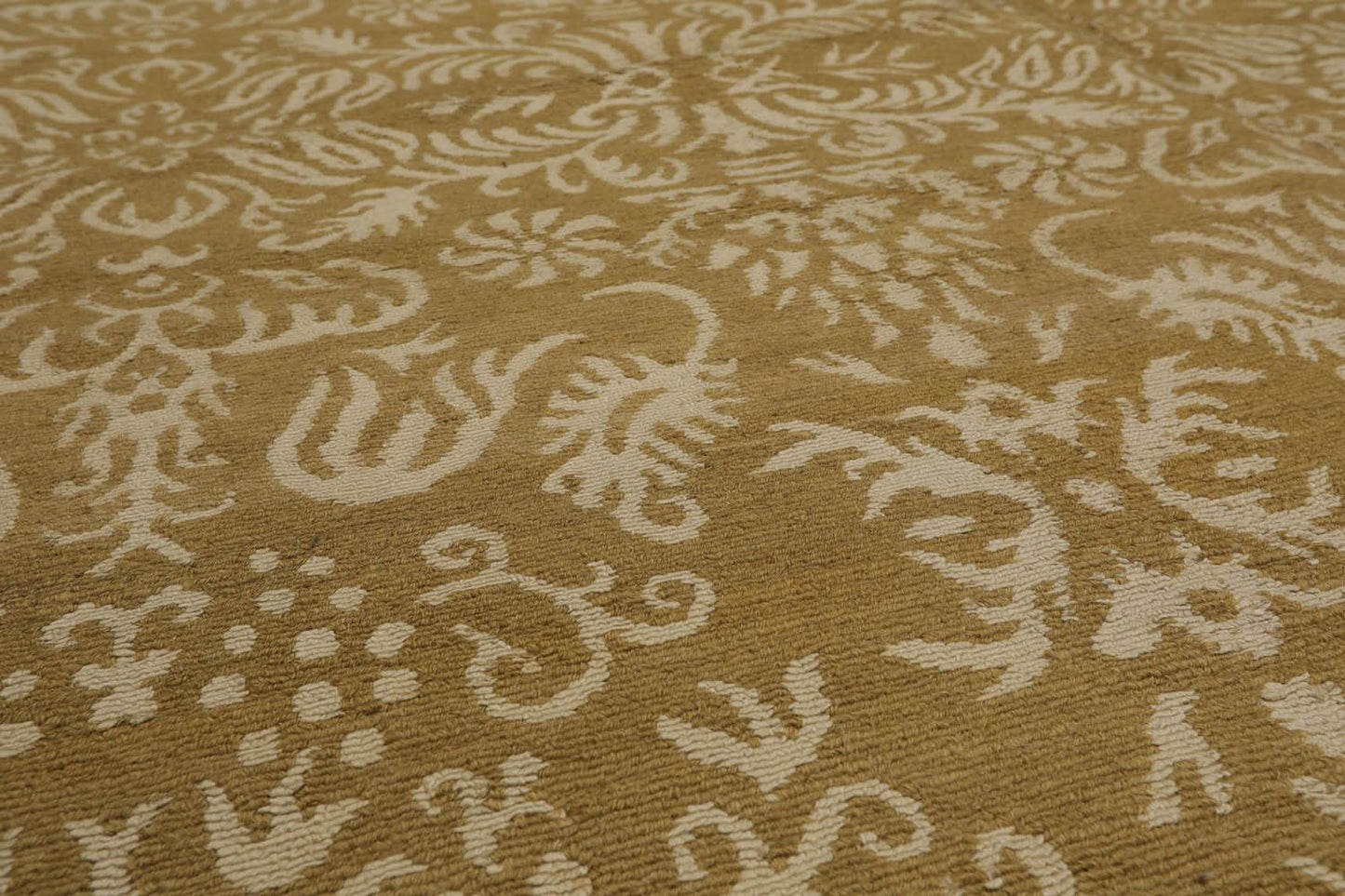 5’11” x 8’10" Lapchi Hand Knotted Wool & Silk Loop Pile Fandago Tibetan Area Rug