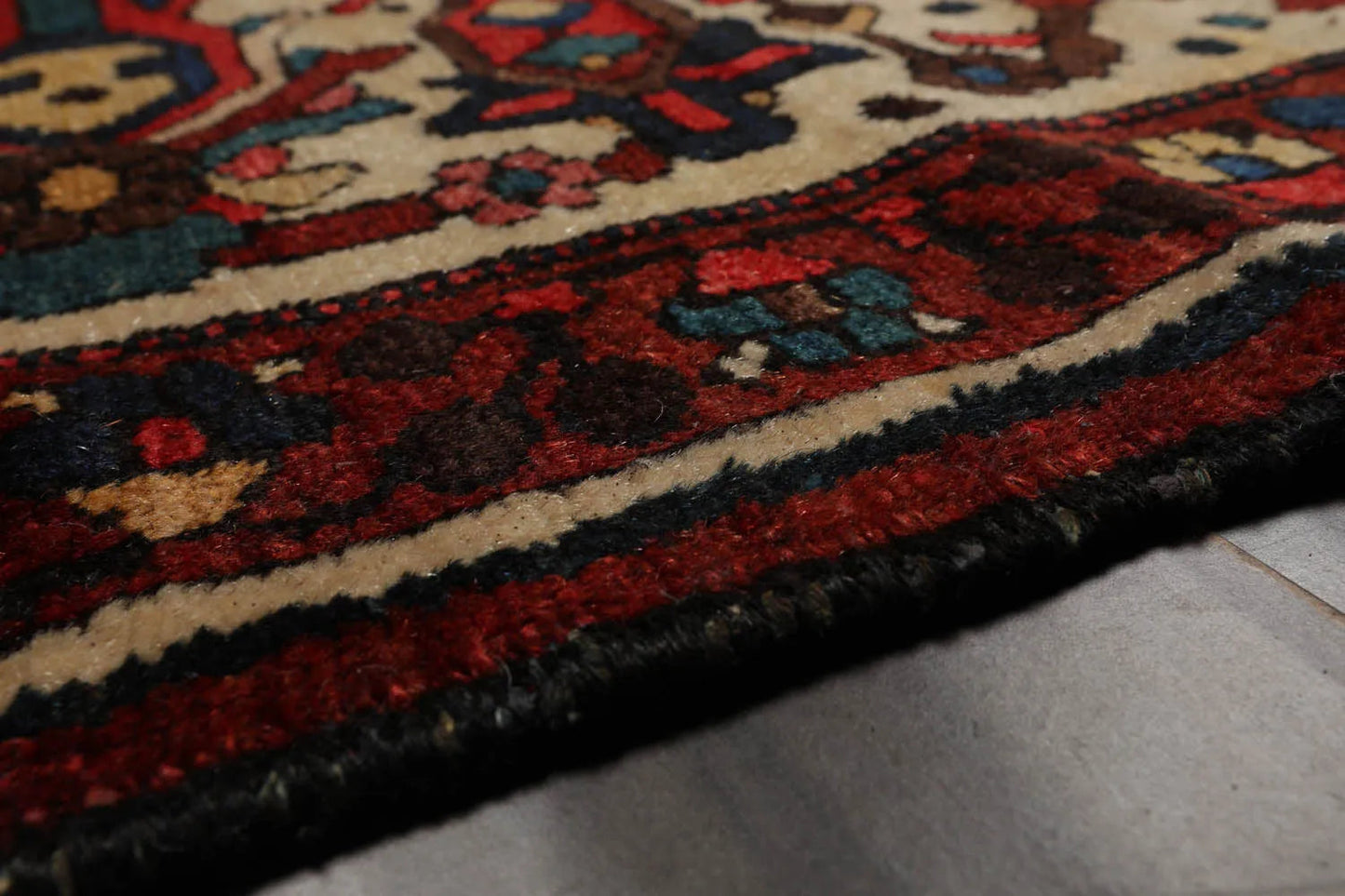 11'4''x16'1'' Palace Rust, Ivory Hand Knotted 100% Wool Bhakhtiari Traditional Oriental Area Rug