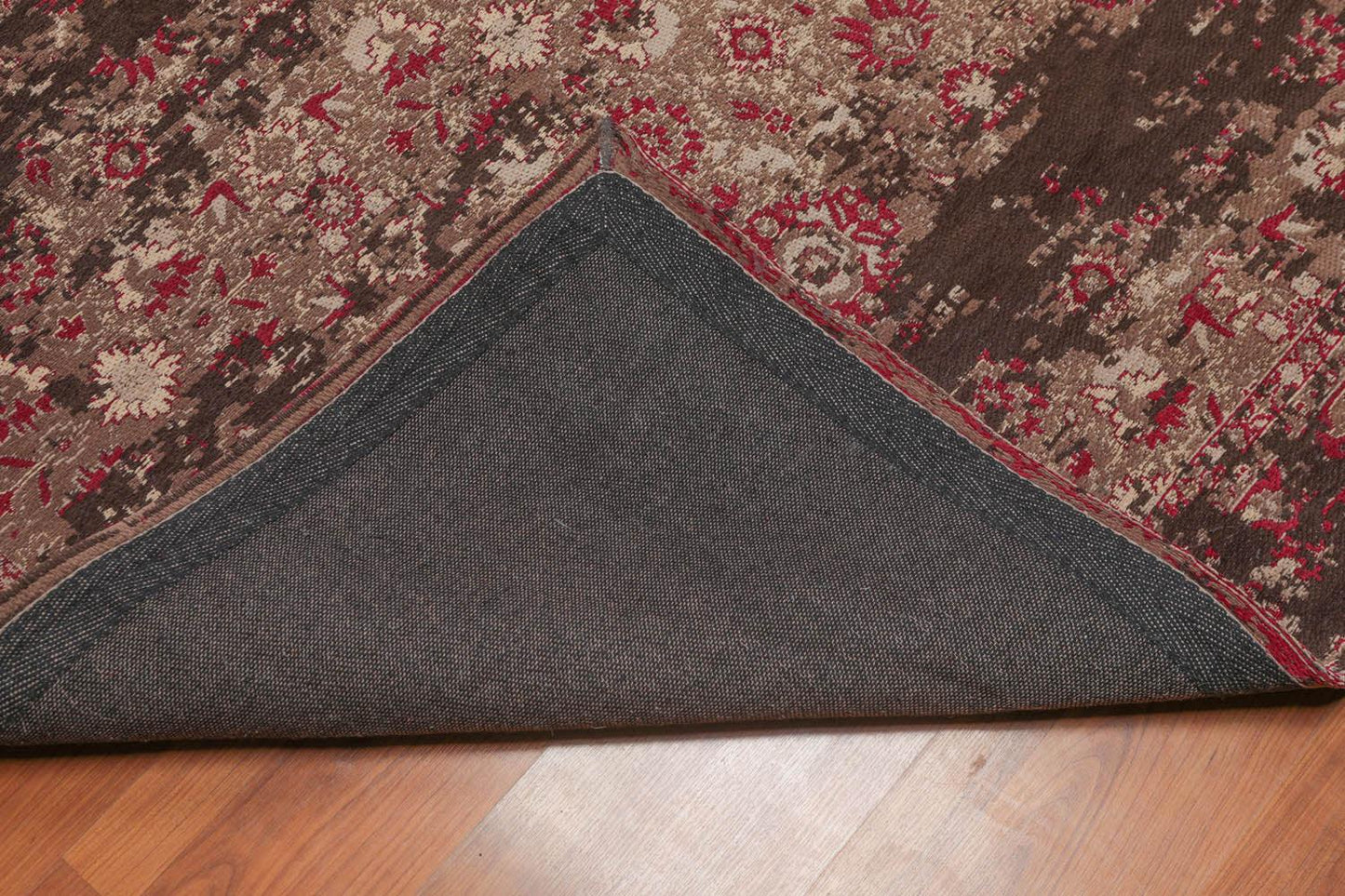 4'10" x 7'4"Persiano Erased Pattern Contemporary Cotton Flatweave Area Rug Beige