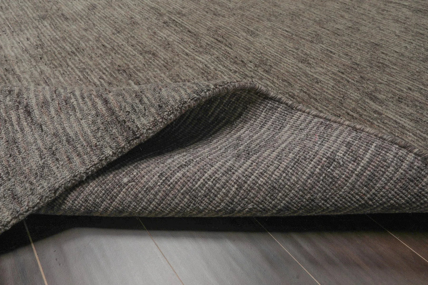 Multi Size Hand Loomed Solid 100% Wool Oriental Area Rug Gray, Tone On Tone Gray Color
