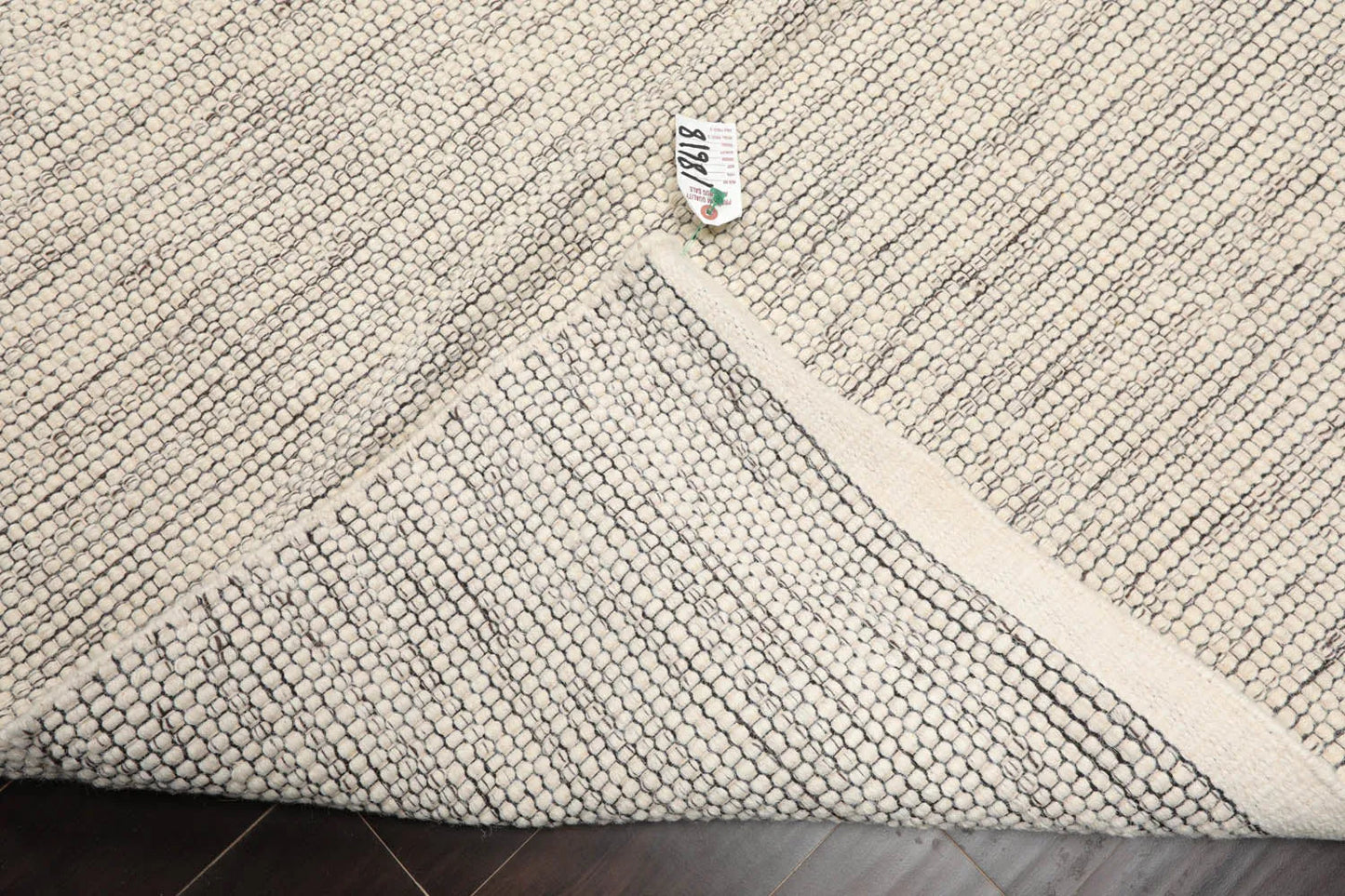 LoomBloom 5x8ft Ivory Handcrafted Designer Kilim Wool Oriental Area Rug