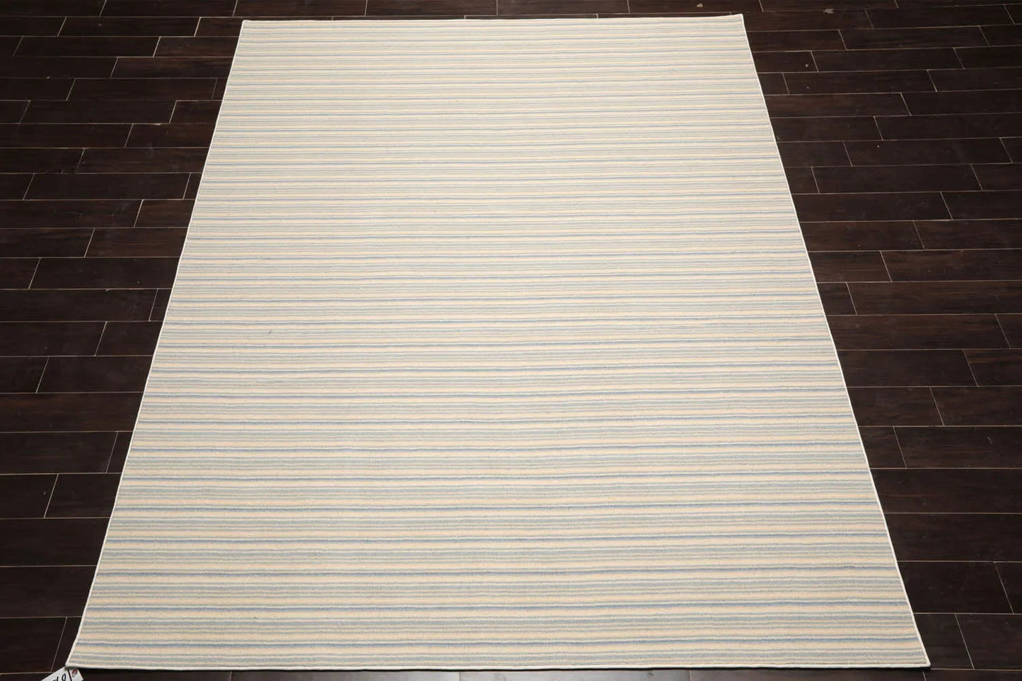 LoomBloom Multi Sizes Ivory Hand Woven Contemporary Striped 100% New Zealand Wool Oriental Area Rug