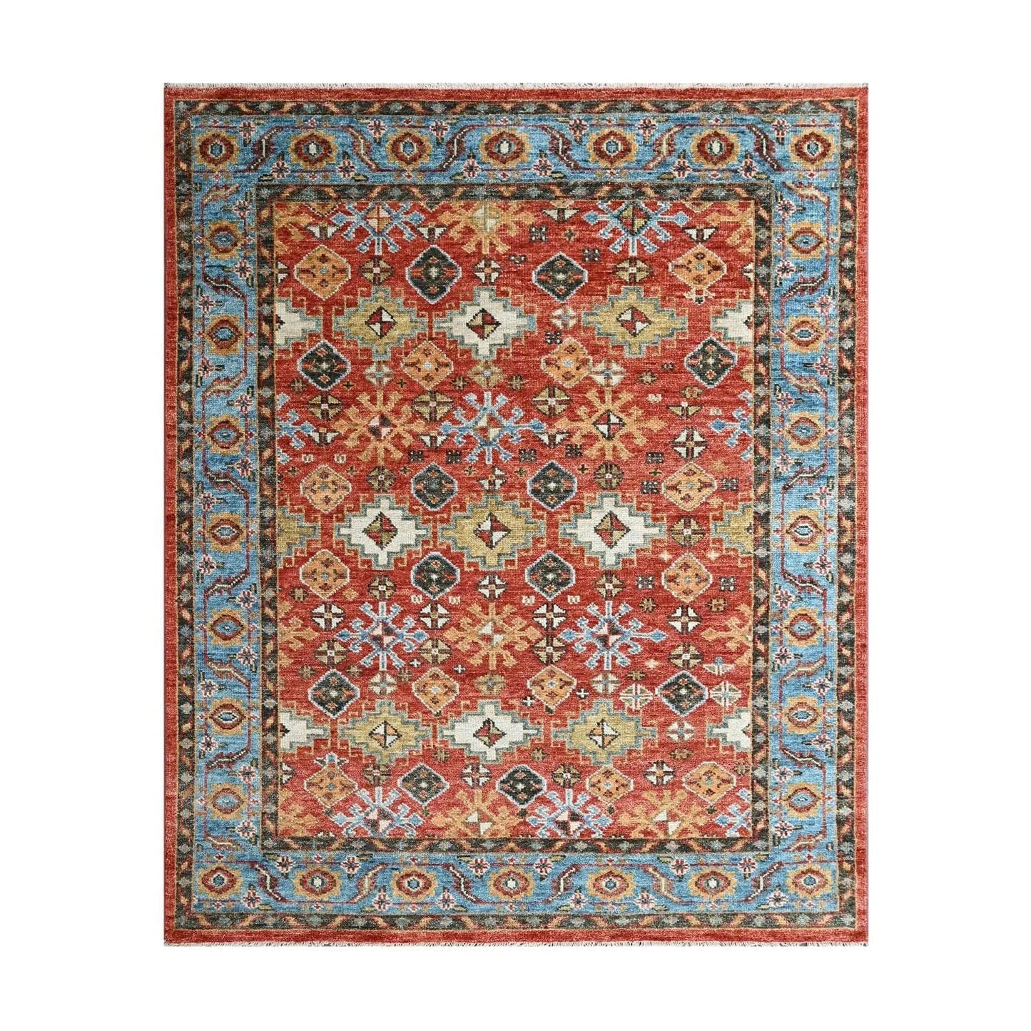 Multi Sizes Coral Hand Knotted Arts & Crafts/Mission Oushak Wool Oriental Area Rug