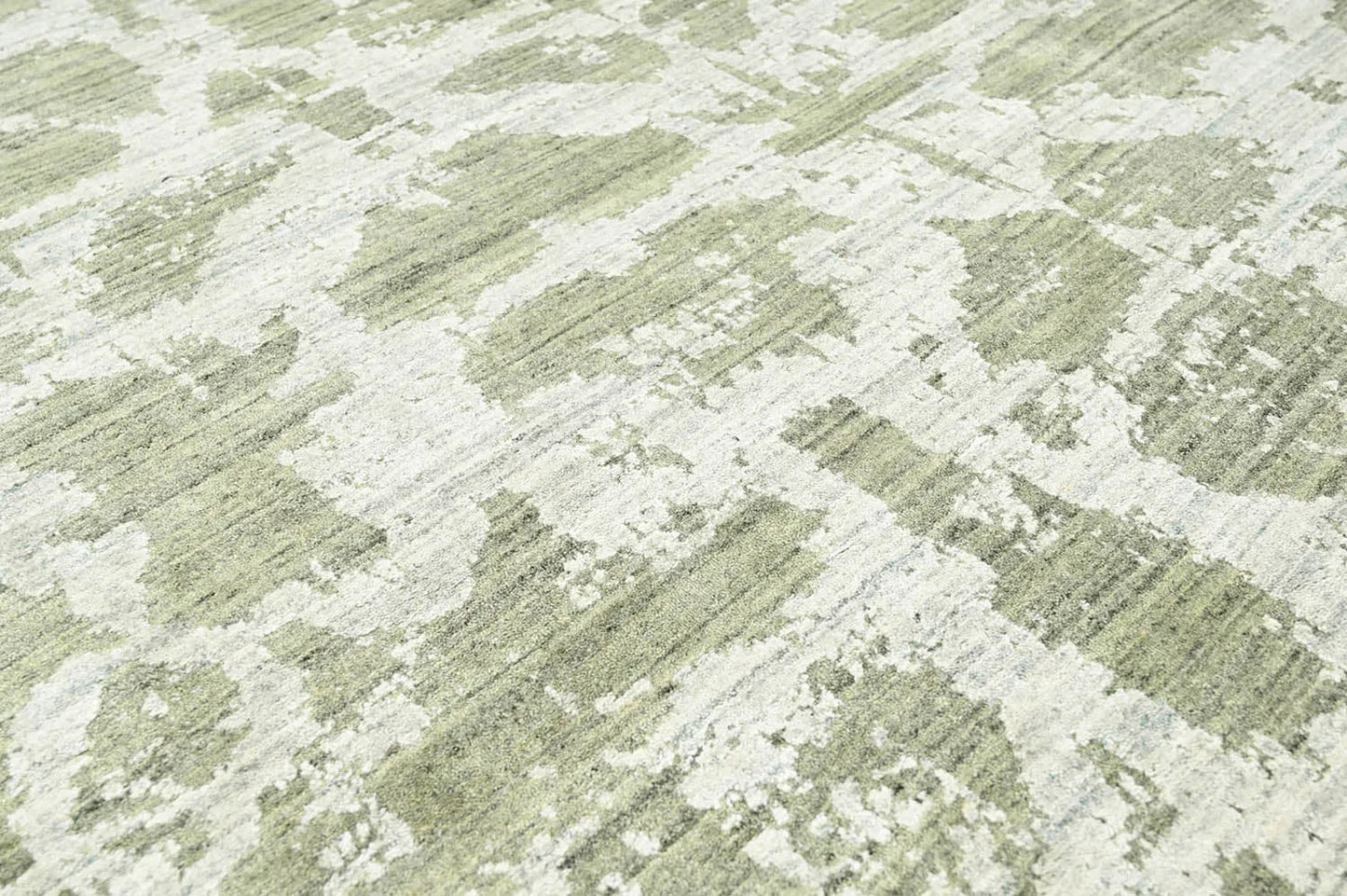 Multi Size Tone on Tone Gray Hand Knotted Turkish Oushak Wool/Bamboo Silk Transitional Oriental Area Rug