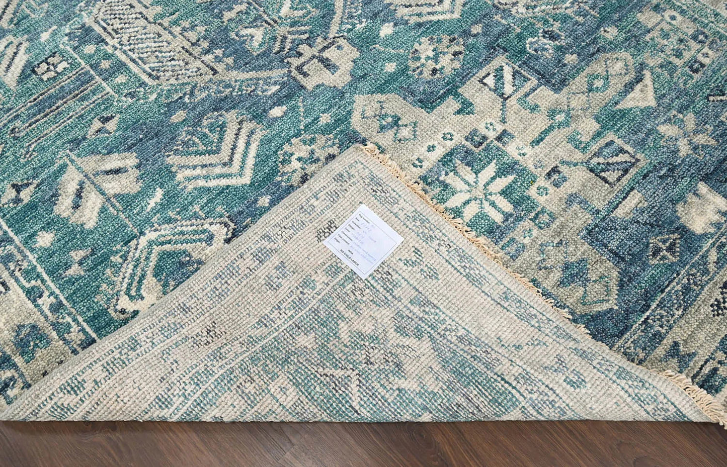 Multi Size Turquoise, Gray Hand Knotted Arts & Crafts 100% Wool Turkish Oushak Traditional Oriental Area Rug