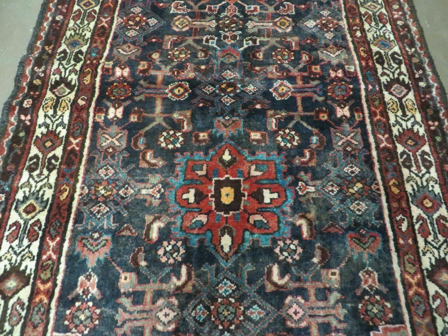 3' 6" X 10' 3" Antique Handmade Turkish Wool Runner Rug