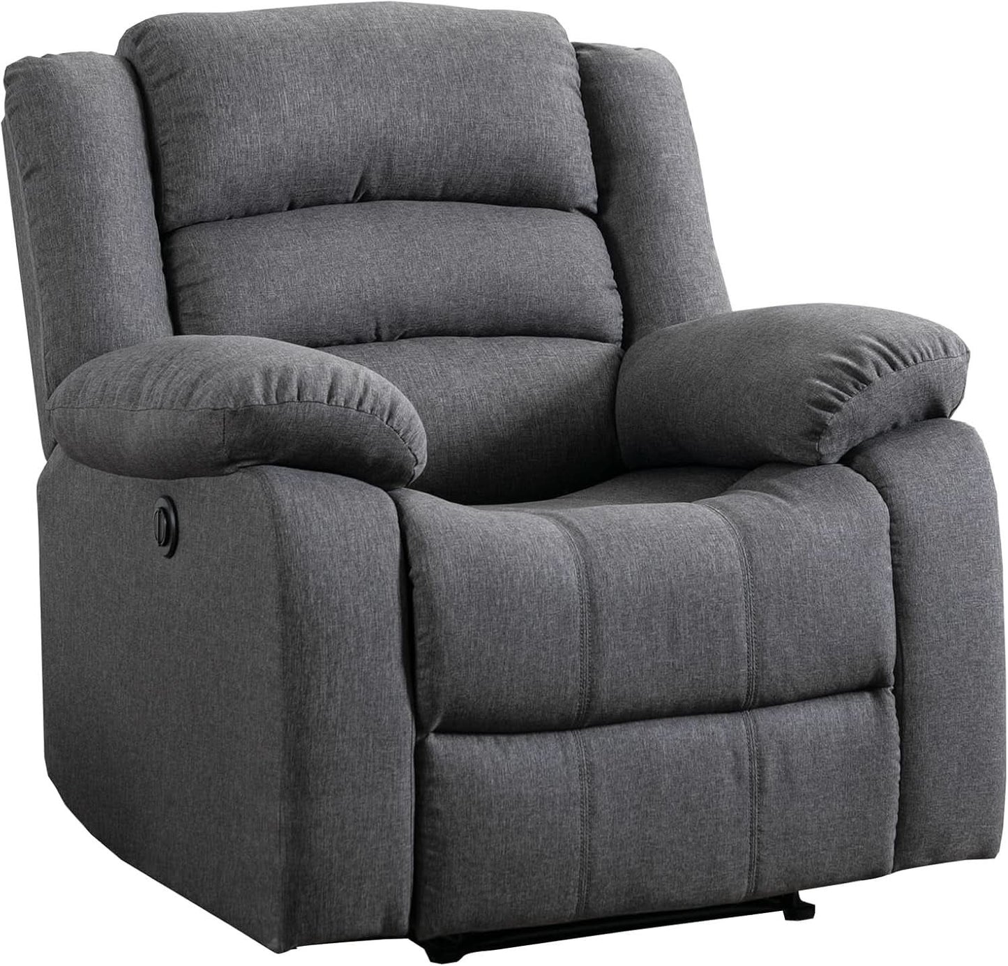 Oversized Grey Electric Recliner Chair For Living Room