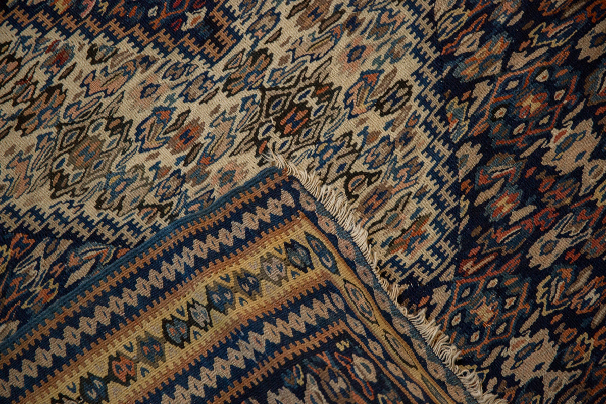 3.5x5 Antique Senneh Kilim Rug
