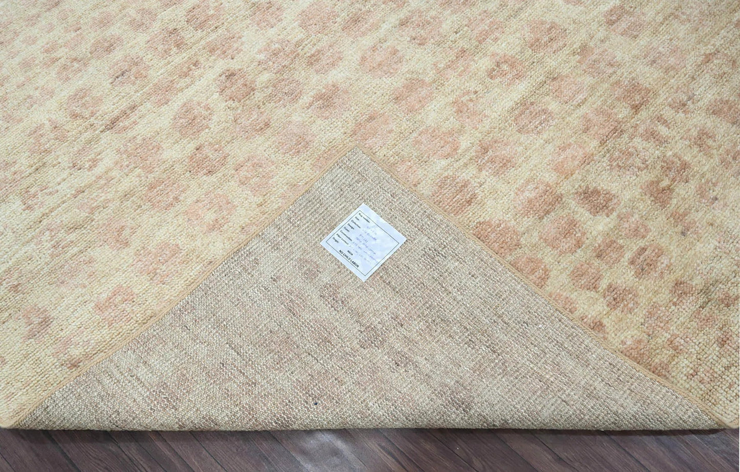 8x10 LoomBloom Beige, Rust Hand Knotted 100% Wool Turkish Oushak Traditional Oriental Area Rug