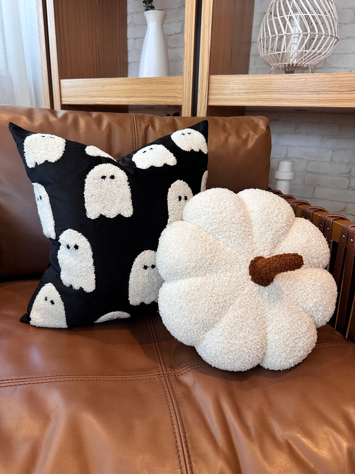 Black Ghost Pillow Cover
