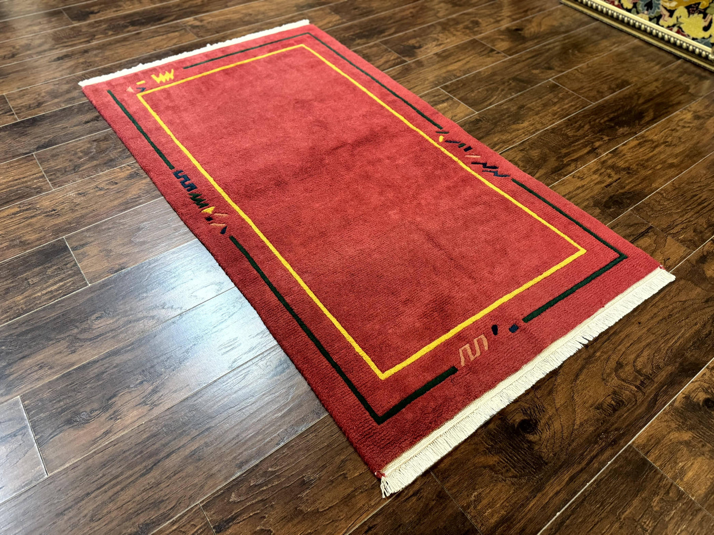 Indo Persian Gabbeh Rug 3x5, Red