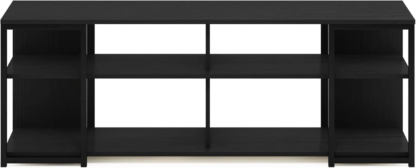 Entertainment Center TV Stand 65 Inch With Metal Frame Americano Black