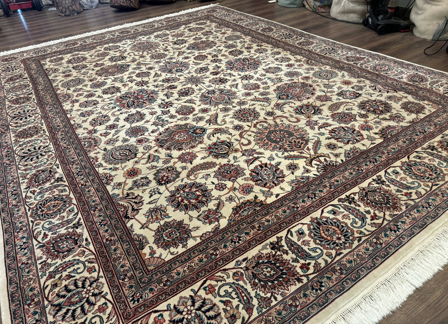 Pak Persian Rug 9x12, Allover Pattern, Fine Handmade Oriental Carpet