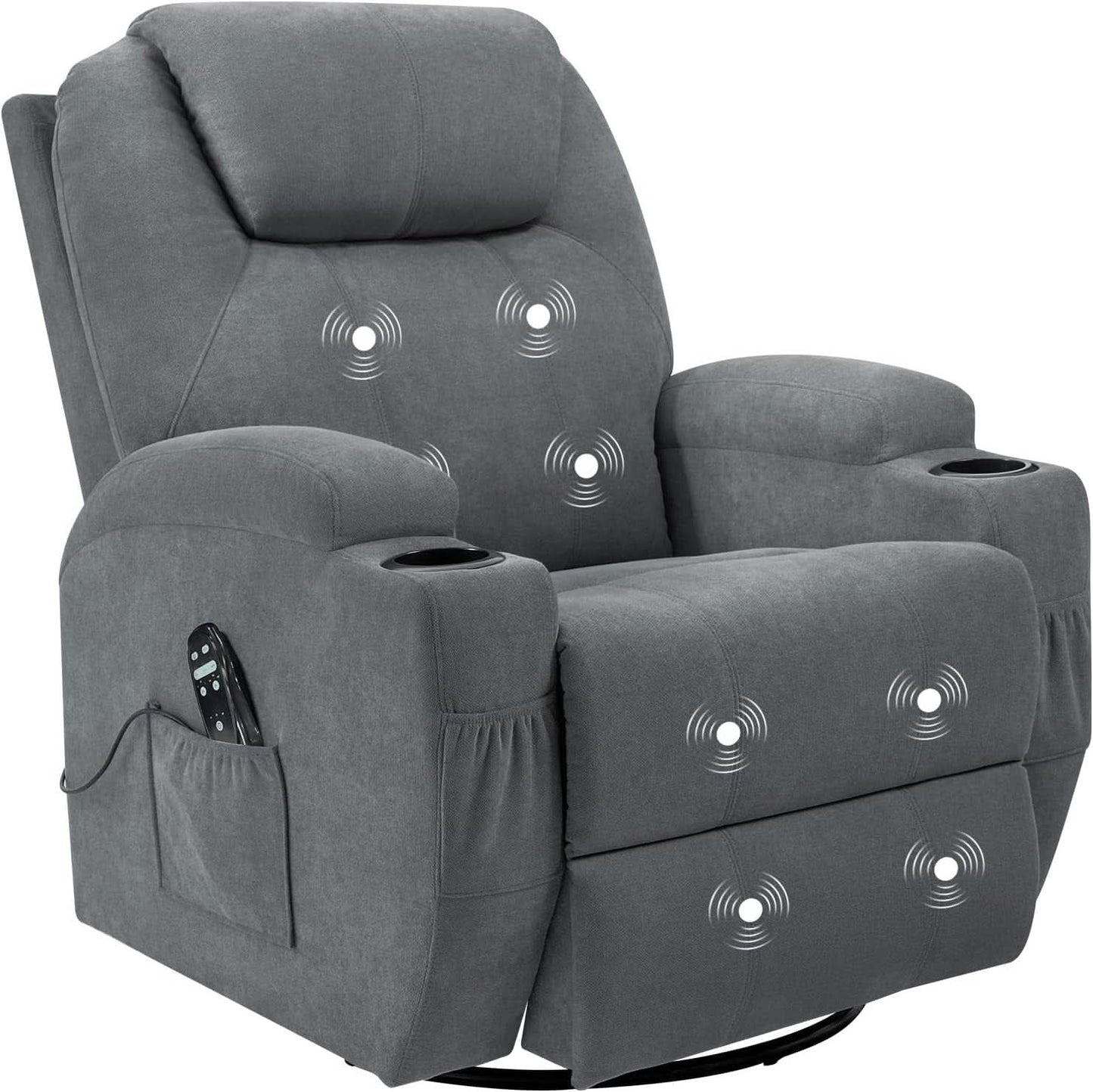 Rocking Recliner Chair With Massage USB Port For Living Room