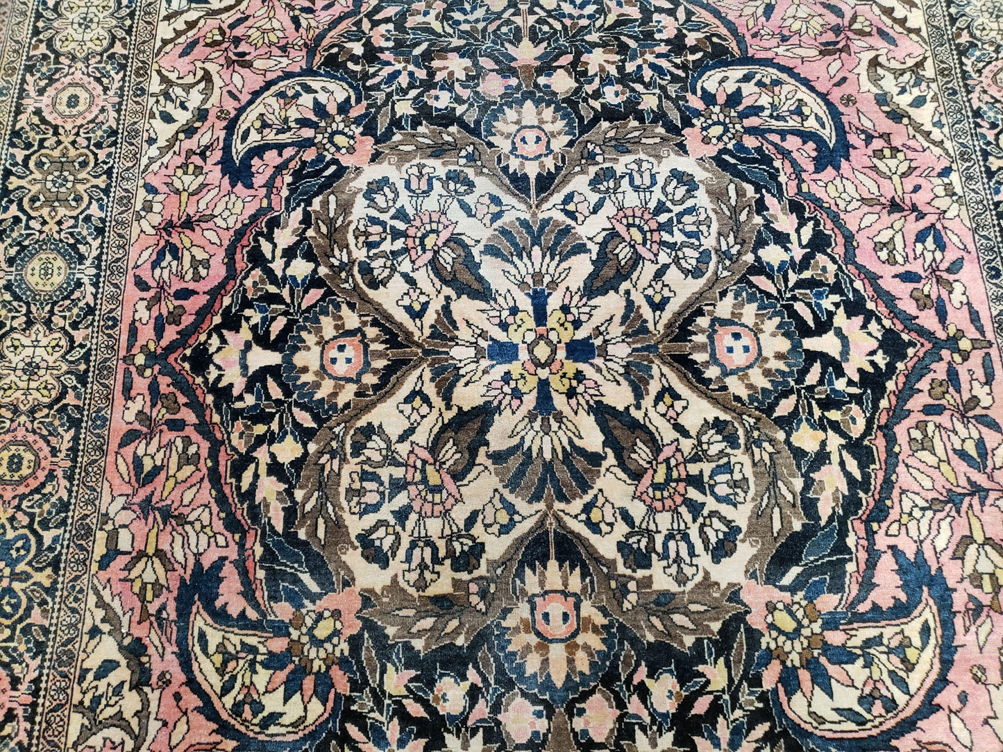 Antique Persian Farahan Rug, 4'1" x 6' 5"
