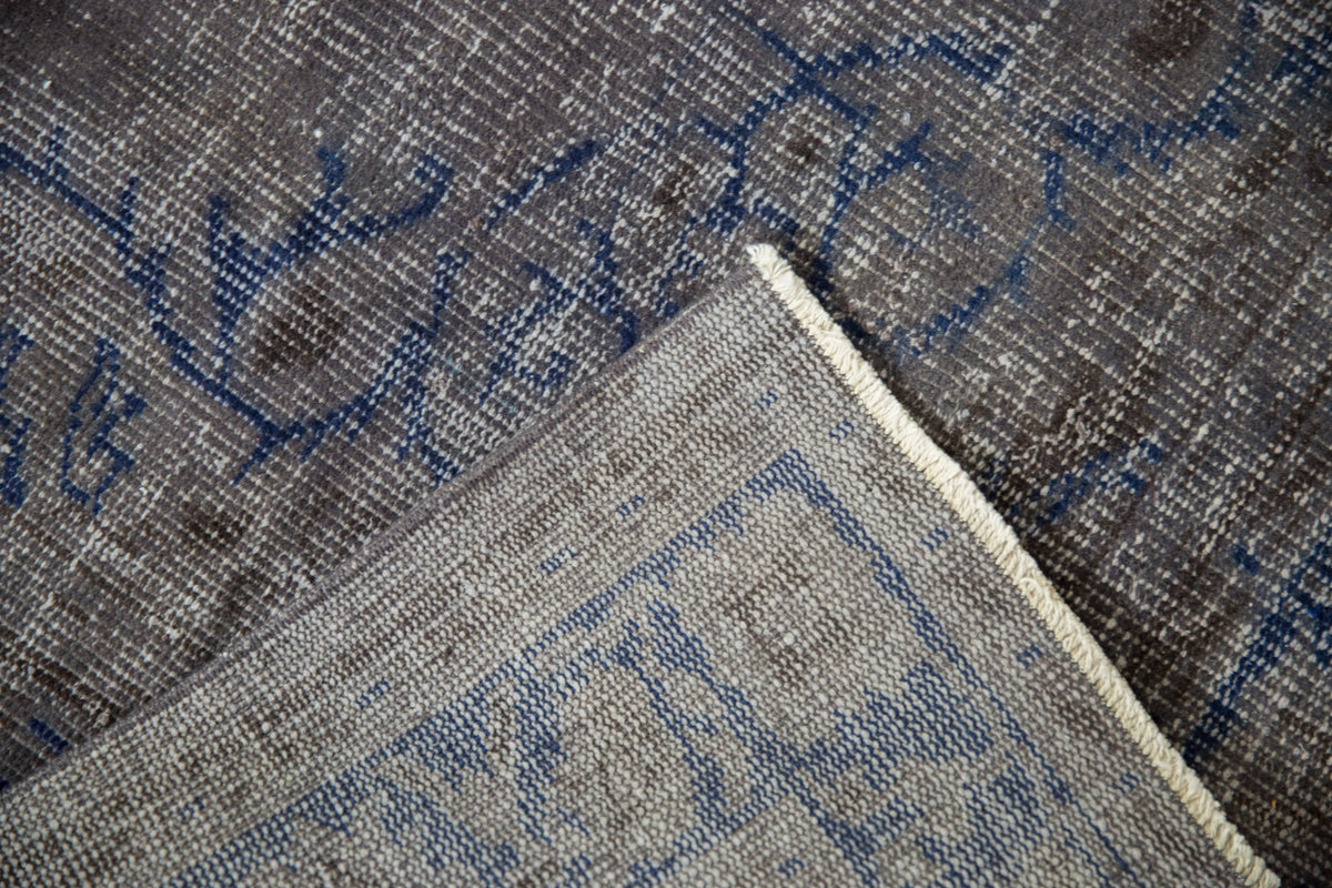 6.5x9 Vintage Distressed Overdyed Oushak Carpet