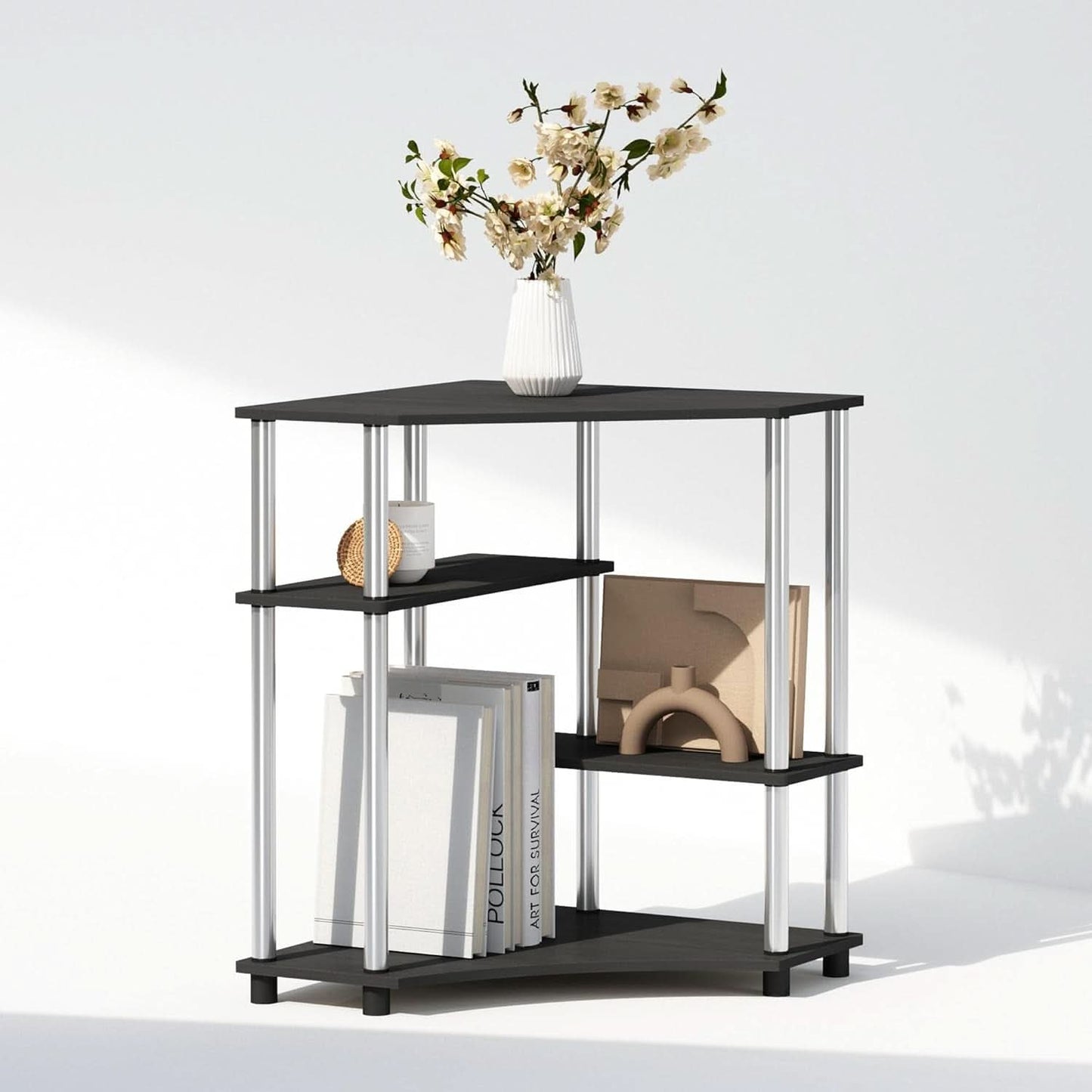 Turn N Tube Corner Shelf Americano Display Rack Bookshelf