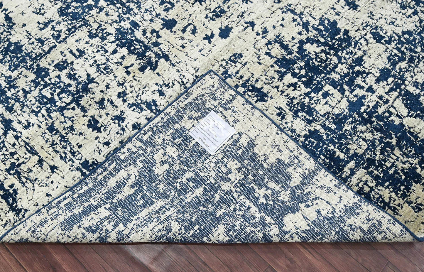 Multi Size Gray, Blue Hand Knotted 100% Wool Transitional Oriental Area Rug