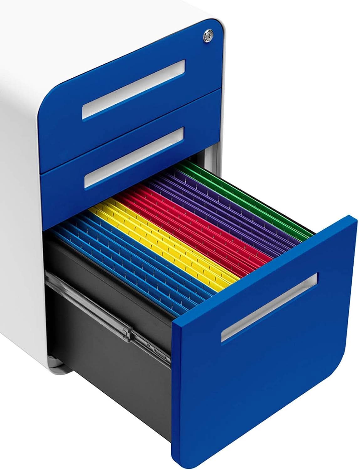 Stockpile 3 Drawer File Cabinet With Lock Under Desk