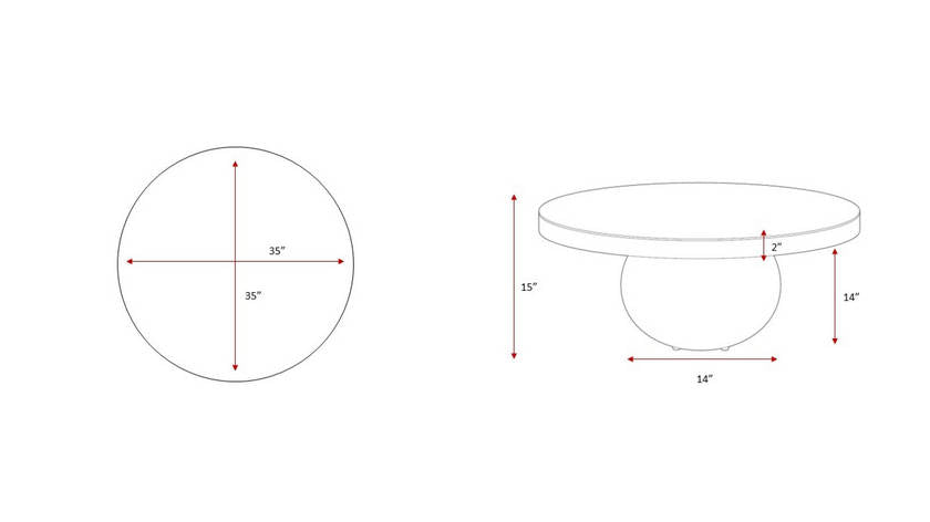Feige White/Brown Coffee Table