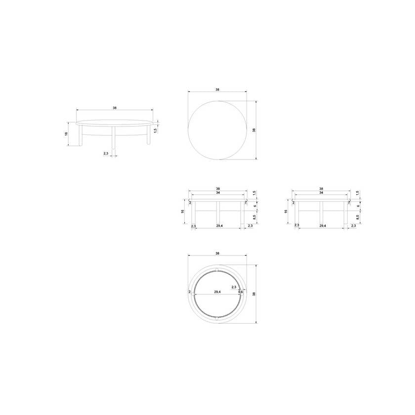 Mikita Brown Coffee Table