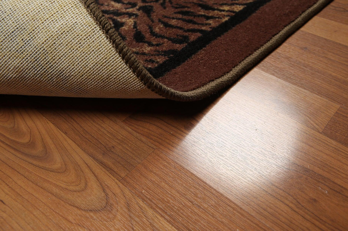 5'4"x7'8" Brown, Black Ivory, Multi Color Machine Made Polypropylene Indonesian High Density Hand Carved Effect Modern Oriental Rug